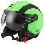 Casco moto verde