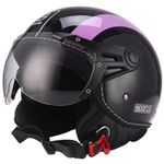 Casco moto viola
