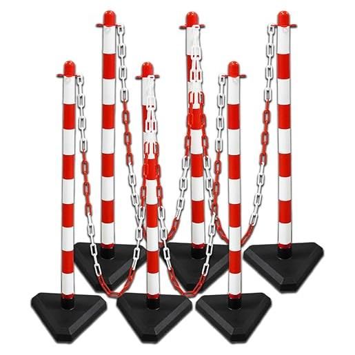 PATIKIL Catena Di Sicurezza In Plastica 9m – Rossa/Bianca Per Barriere, Controllo Folla, Parcheggi