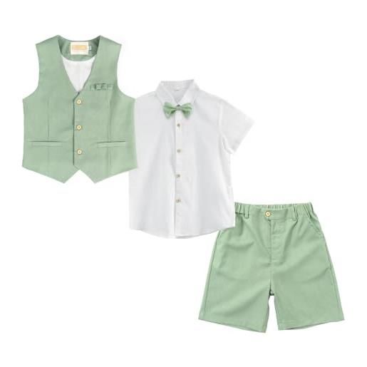 Completo Elegante Bambino 4 Pezzi - Camicia, Gilet, Papillon E Pantaloni - Foto 13