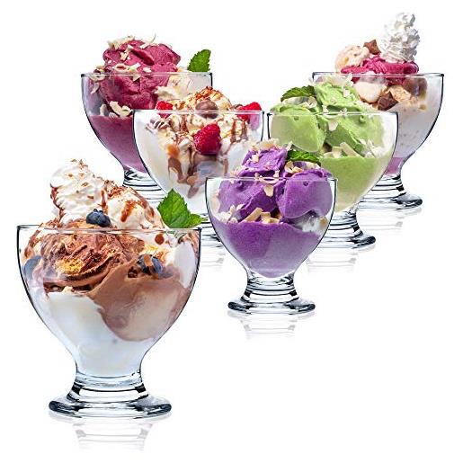 Coppette dessert riutilizzabili in plastica dura trasparente