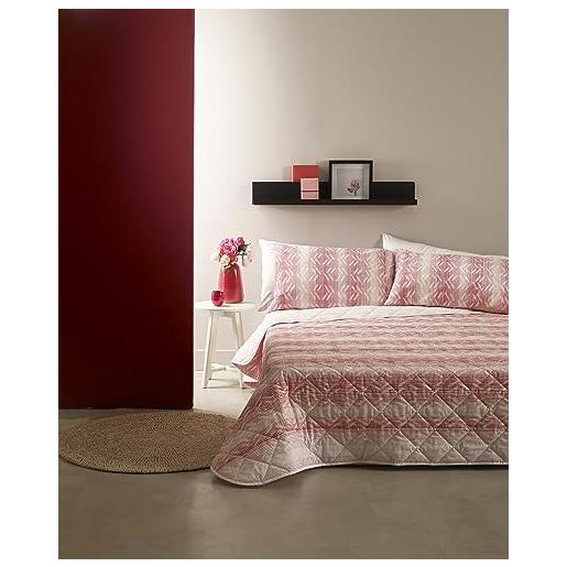 Copriletto Trapuntato Leggero Matrimoniale 180x200 Cm Rosa Chiaro - Microfibra Morbida Per Tutte Le Stagioni