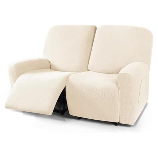 Copripoltrona Relax Reclinabile Elasticizzato – 1 Pezzo, Con Tasche, Antiscivolo, Nero, Protezione Da Macchie E Graffi, Per Sedie E Poltrone - 2