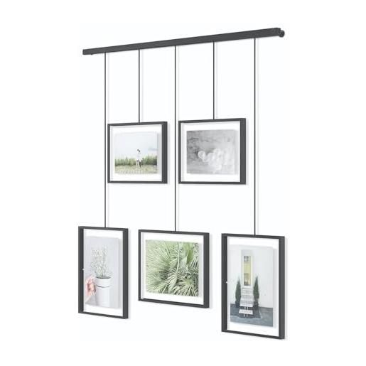 Relaxdays Cornice Multifoto 'Live Love Laugh' – Collage 3D 31x45,5 Cm Per 5 Foto – Colore Bianco - 4