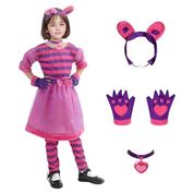 Costume Da Strecca Per Bambina, Set 4 Pezzi: Cappello, Scopa, Gonna In Tulle E Borsa A Zucca, Per Halloween E Carnevale