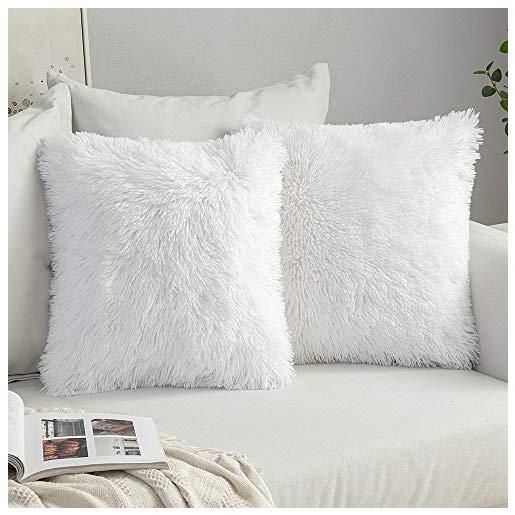 2 Federe Cuscino Decorativo Nunubee – Cotone Shabby Chic 55x55cm Per Divano E Letto, Lavabili In Lavatrice - 3