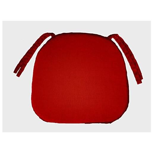 Cuscino per sedia rotondo Duo Rosso - Tessuto decorativo