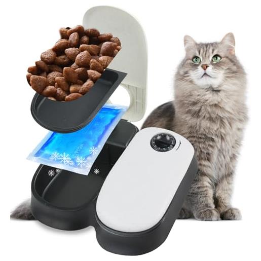 Distributore Automatico Cibo E Acqua Per Gatti E Cani - Mangiatoia Automatica, Design Igienico E Pratico - Foto 3