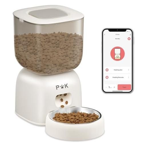 Dispensatore Automatico Cibo Per Gatti WiFi - 4L, Controllo App, Registratore Vocale, Batteria - Foto 6