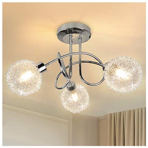 QAZQA Faretto da soffitto/parete laura - Art déco - Vetro - Oro