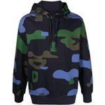 Felpa blu uomo con cappuccio
