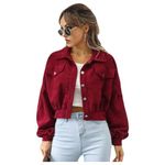 Giacca velluto bordeaux donna