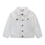 Giubbotto jeans bambina bianco
