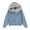 Giubbotto jeans con pelliccia donna