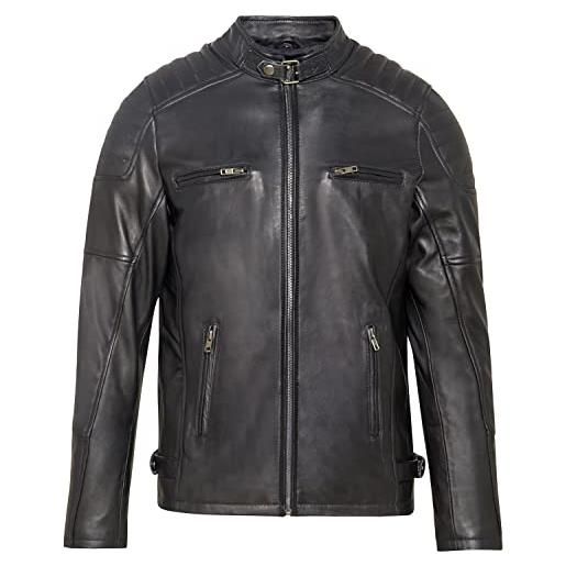 Ciabalù Giubbotto Uomo Invernale In Similpelle Nera – Imbottito, Slim Fit Con Zip A Vista, Taglie S-2XL - 2