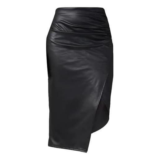 Gonna Lunga In Raso Donna - Vita Alta, Coda Di Pesce, Plissettata, Elegante E Casual - Foto 2