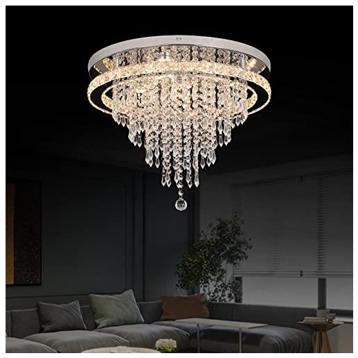 Plafoniera LED a Luce Calda, Lampada da Soffitto Rotonda 32W, Plafoniera Moderna per Corridoio