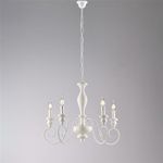 Lampadario shabby legno bianco da interno