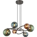 Lampadario vetro verde da interno