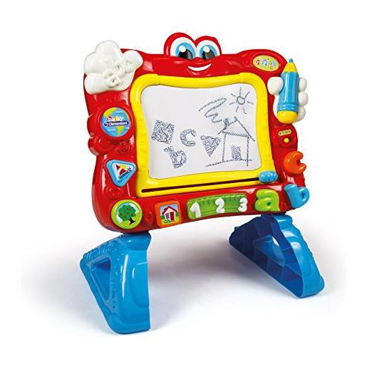 Lavagna Cavalletto Per Bambini Pieghevole - Doppia Faccia (gesso E Bianca), Magnetica, Con Accessori, In Legno