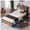 Letto con testata in legno