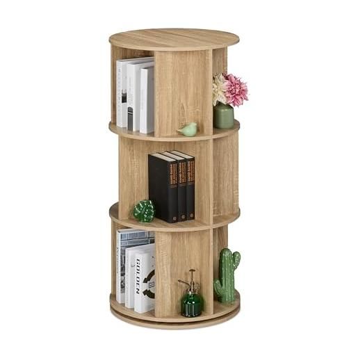 Libreria in legno a 1/2/3/4/5/6 livelli supporto da pavimento girevole organizzatore multifunzionale per vetrina  1503