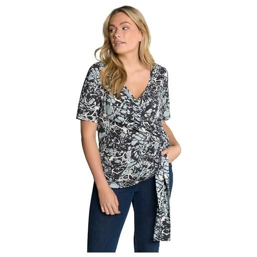 T Shirt Donna Manica Corta Manica Corta Plissettata In Viscosa E