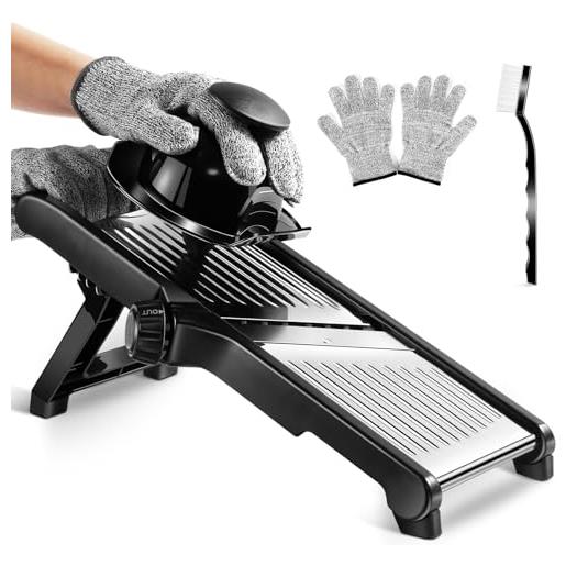 Benriner BN-95W Mandoline Affettatrice Con 4 Lame Giapponesi In Acciaio Inox Senza Bpa 34 5 X 5 25 Pollici Bianco Super 92952314 - Foto 11