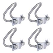 38-46 mm Morsetto per tubi con rivestimento in gomma nera, Clip per tubi in due parti con montaggio a parete M8, Supporto per tubi, gancio ad anello diviso, staffa per tubi regolabile