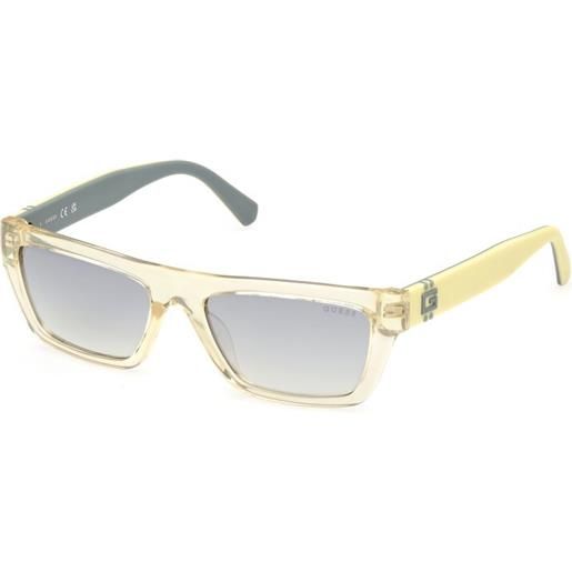 Guess Occhiali Da Sole Uomo Modello GU6939-32P-58 - Montatura Oro E Lenti Verdi, Stile Contemporaneo, Plastica