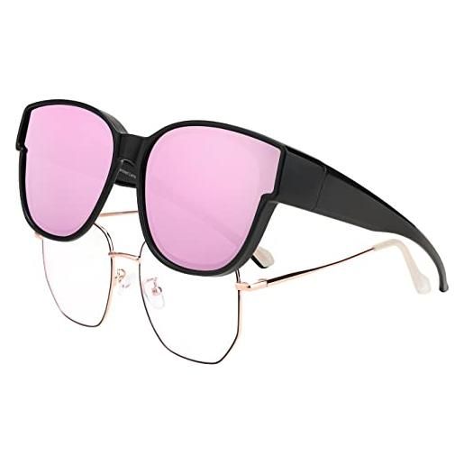ATTCL Occhiali da sole polarizzati per donna uomo protezione UV classica trendy UV400 Sunnies per pilota, Gradiente grigio/Non specchiato, Medium