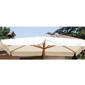 Sekey Ombrellone Parasole, 180 × 125cm, per Giardino, terrazza, Protezione Solare UPF50+, Rettangolare-Arancia