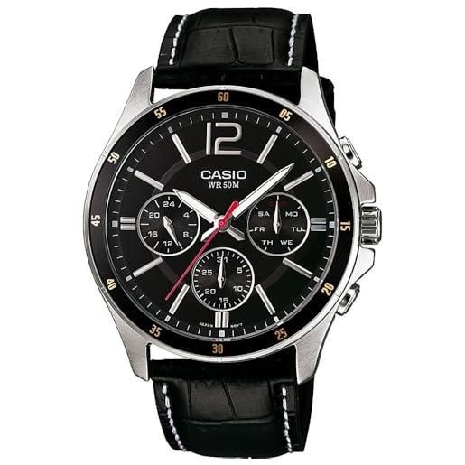 z Orologio Polso ZCC E119 Uomo Quarzo Cassa Acciaio Casual Nero lac