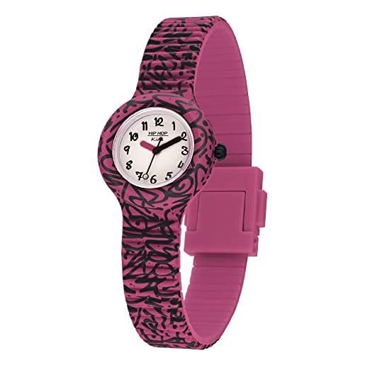 HIP HOP Orologio Bambino KIDS FUN - Quadrante Bianco E Cinturino In Silicone Multicolore - 28mm - 5 ATM