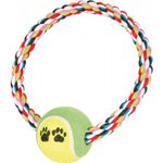 Palla con corda per cani