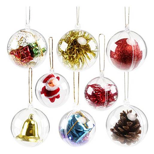 15 palline di Natale trasparenti da riempire e decorare (6 cm) - Decorazione personalizzata per l'albero di Natale - Decorazione fai da te | Leroy Merlin