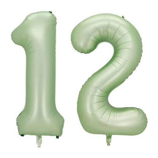 OFFCUP Palloncini Compleanno Verde 101 CM, Palloncino Numero 15/51, Foil Palloncini Numeri, Giganti Palloncini Numeri, Decorazioni Festa Compleanno, Gonfiabili Pallone per Anniversario