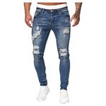 Pantaloni bianchi strappati uomo