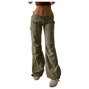 Pantaloni cargo donna vita bassa