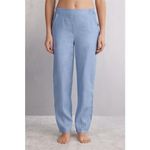 Pantaloni lino azzurri donna