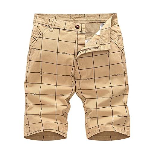 COOFANDY Pantaloncini Uomo In Velluto A Coste – Vita Elastica Con Coulisse – Leggeri Con Tasche – Per Spiaggia E Tempo Libero