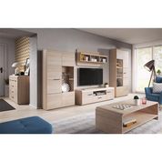 Parete attrezzata moderna con vetrina