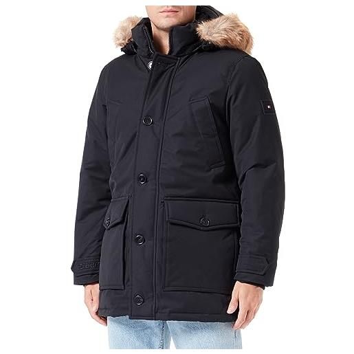 Parka Uomo Invernale Imbottito Con Cappuccio E Fodera In Pelliccia – Cappotto Caldo E Alla Moda, Taglie Dalla S Alla XXXL