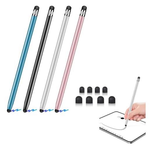 50 Pezzi Penna Stilo Capacitiva Universale, 10 Colori, Per IPhone, IPad, Android, Tablet E Dispositivi Touch Screen, Punta In Gomma Morbida