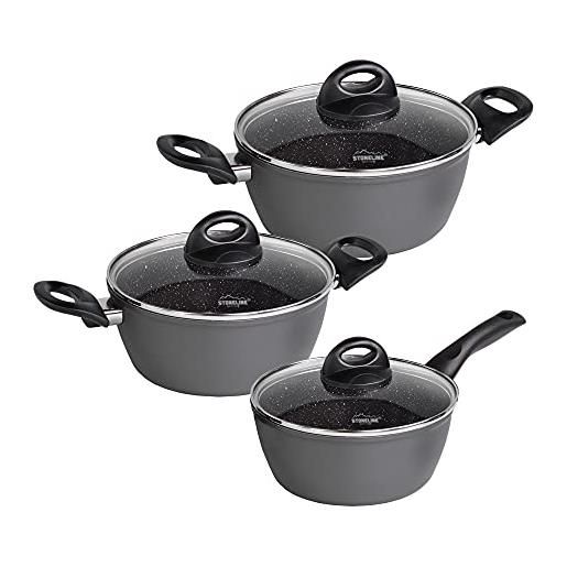 Padella antiaderente in titanio, senza PTFE e PFOA, resistente ai graffi, riscaldamento rapido e uniforme per tutti i piani cottura, 26 cm