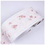 Piastrelle bagno con fiori rosa
