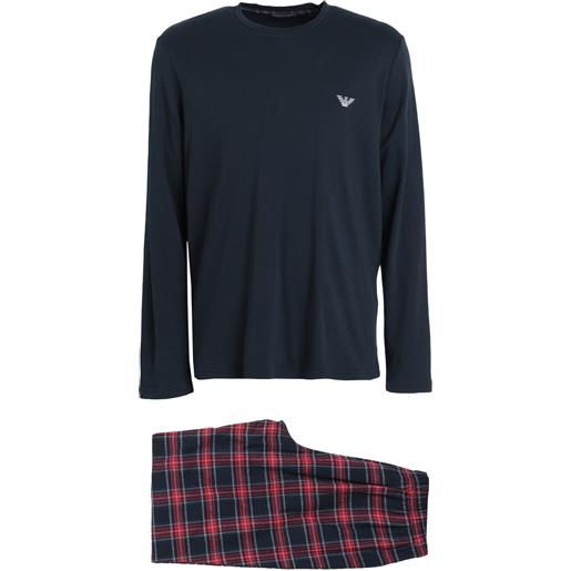 Aseniza pantaloni pigiama uomo in 100% cotone,Pantaloni Casual da uomo classici a quadri con coulisse in tasca(Rosso+nero,S