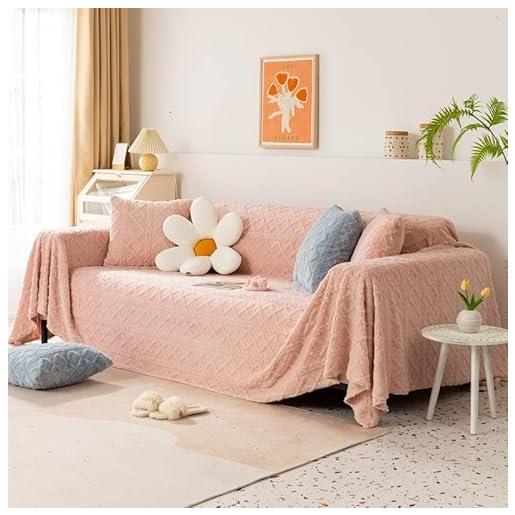 HUIEYE Coperta Plaid Morbida,Coperta In Microfibra Peluche,Coperta Pile,Plaid Divano Super Morbida Per Bambini Passeggino Und Biancheria Da Letto Soffice Neonat Morbida,70 X 100CM(Rosa chiaro