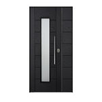 Porta blindata con vetro