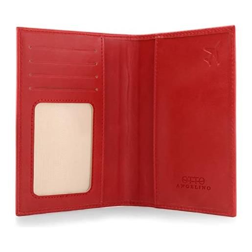 Porta Passaporto In Pelle Con Protezione RFID - Portafoglio Da Viaggio Compatto Con Slot Carte E Chiusura Elastica, Per Donne E Uomini